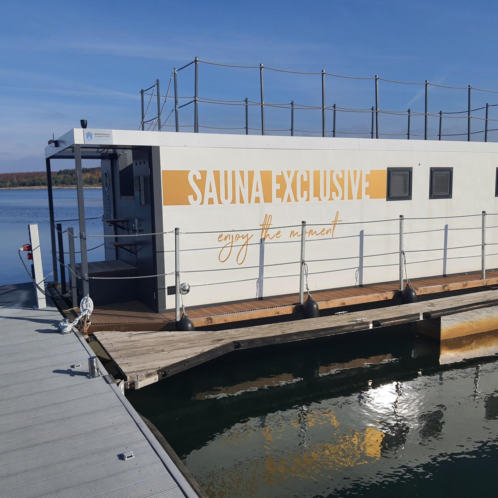 Schwimmendes Ferienhaus Silent Elsterheide Exteriör bild